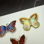 Colorful Butterfly Insect Brooch Pin Lot Of 3 Multicolor Photo 12