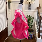 Jealous Tomato  NWOT Pink and White Ruffle Pleated Sleeve Top Photo 2