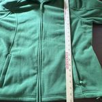 IZOD Women's Zip Front Thermacheck Green Fleece Lined Zipped Pockets XL Fall Photo 6