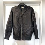 Silence + Noise  Black Bomber Jacket Photo 1