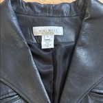 Nine West Black Leather Jacket Fitted Waist Size XLarge 100% leather shell Photo 1