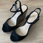 Schutz  Platform sandal Wedges Black Pattern Photo 2