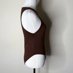 ZARA  Brown Scoop Neck Sleeveless Bodysuit Photo 4