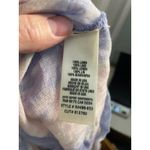 Cloth & Stone  Anthropologie Tie Dye Linen Ruffle Sleeve Mock Neck Button Top S Photo 4