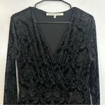 Rachel Roy Black Burnout Floral Long Sleeve Zipper Tulip Sheath Dress Size XL Photo 2