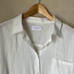 Risen  Los Angeles white linen blend relaxed fit blouse Photo 4
