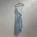 AQUA Light Blue Shoulder Asymmetric Midi Dress Sz XL NWT Photo 1