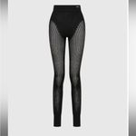 Maniere De Voir Manière De Voir Black Knitted High Waisted Leggings Size Medium Photo 9