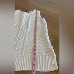 Banana Republic sleeveless cable knit sweater beach white size medium Photo 5