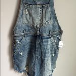Free People NEW BAXTER DENIM JUMPER IN GRUNGE BLUE MEDIUM Photo 5