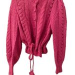 Love Shack Fancy alpaca Girard Cardigan in Winterberry NWT Photo 7