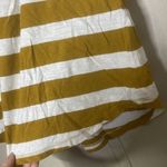 Madewell  striped white mustard yellow tee top medium Photo 3
