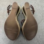 Audrey Brooke  9.5 Shakes Brown Gold Weave Espadrille Platform Wedge Sandals Photo 7