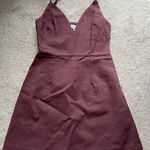 Elegant Burgundy Dress Brown Size 6 Photo 0