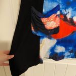 Grace Elements NWOT  women’s long multicolor pattern drapey loose pocket blouse L Photo 3