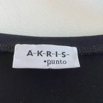 Akris Punto Black Short Sleeve Scoop Neck Rivet Detail Panel Tee Size 10 Photo 3