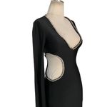 Khanum's Kira Diamante Trim Long Maxi Dress in Black New Womens Crystal Gown Photo 5