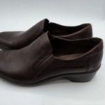 Earth Origins Women’s Brown Leather Slip Ons Size 9.5 Photo 0