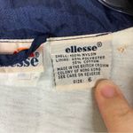 Ellesse Vintage Windbreaker Jacket Navy Blue White Red Full Zip Nylon 6 Photo 3