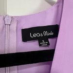 Lea & Viola Purple Cutout Tiered Dress - Sheer Long Sleeves - Size S Photo 3