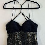 Dave and Johnny by Laura Ryner Dress Black Sequin Skirt Exposed Back Sz 11/12 EUC Photo 1