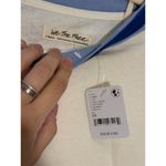 Free People  We The Free Sporty Mix Tee White and Blue Photo 5