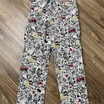 Disney Parks Sz S Mickey Mouse Pajama Pants All Over Print Cotton Lounge Pull On Photo 9