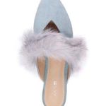 NEW Joe's Angelique Faux Fur Mule Blue 8 Photo 0