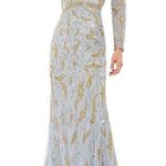 Mac Duggal  5124 Beaded Embellished Long Sleeve Evening Gown Photo 0