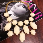 Vince Camuto Like New  Gold and Cream Bauble Gem Stone Large Statement Necklace Photo 0