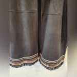 ZARA Combination Faux Suede Embroidered Jacket Cardigan Size Med Photo 3