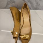 Kate Spade Nude Patent Leather Bow Wedges Flats Size 9.5 Photo 9