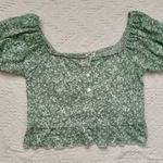 Cotton On Green floral top Photo 0