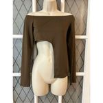 Forever 21 Unique Asymmetrical Off The Shoulder Top Brown Size Large Photo 4