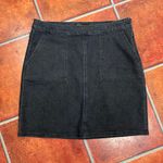 prAna  Black Denim Stretch Skirt Size 4 Photo 0