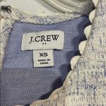 J.Crew  WOMENS TEXTURED SCALLOPED TWEED TANK BLOUSE BLUE WHITE XS AK960 Photo 2