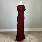 Vince Camuto Off the Shoulder Sparkly Mermaid Long Evening Gown Red Size 8 Dress Photo 1