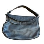 Salvatore Ferragamo brown leather shoulder bag beaded accents  pebbled finish Photo 0