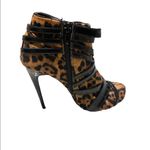 Liliana  Rejoice Women leopard cross cross wrap strap zip stiletto bootie size 6 Photo 2