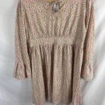 Uniqlo Banner Barrett for Floral Ruffle Sleeve Deep V Dress Small Photo 3