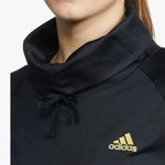 Adidas Women's  Aeroready GS8594 Sweat Black/Gold Pullover - Small Photo 3