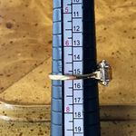 Natural Orange Garnet Sterling Silver Halo Ring Size 7 Gold Photo 7