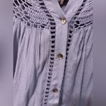 Free People  Katie Bird button down blouse size small Photo 5