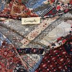 Loveappella Mix Print Gathered Shoulder Cutout Tank Size L Photo 7