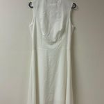 Nife Sleeveless White Maxi Long Dress Tank Top Formal Bridal Bridal Wedding Pure Size L Photo 0