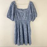 Old Navy floral smocked waist defined puff sleeves Size Medium Photo 4