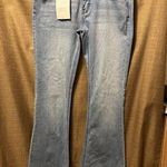 NWT Kancan Woman’s Mid Rise Flare Jeans Size 13/30 Light Wash Blue Photo 0
