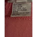 Talbots Women Coral V Neck Short Sleeve Linen Rayon Top XL Textured Neckline Photo 4