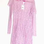 Free People NWT  Rock Candy lace mock neck dress sz L Photo 5