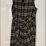 Ellen Tracy , Black Tweed Plaid Sleeveless Mini Dress, Women’s Size Large Photo 1